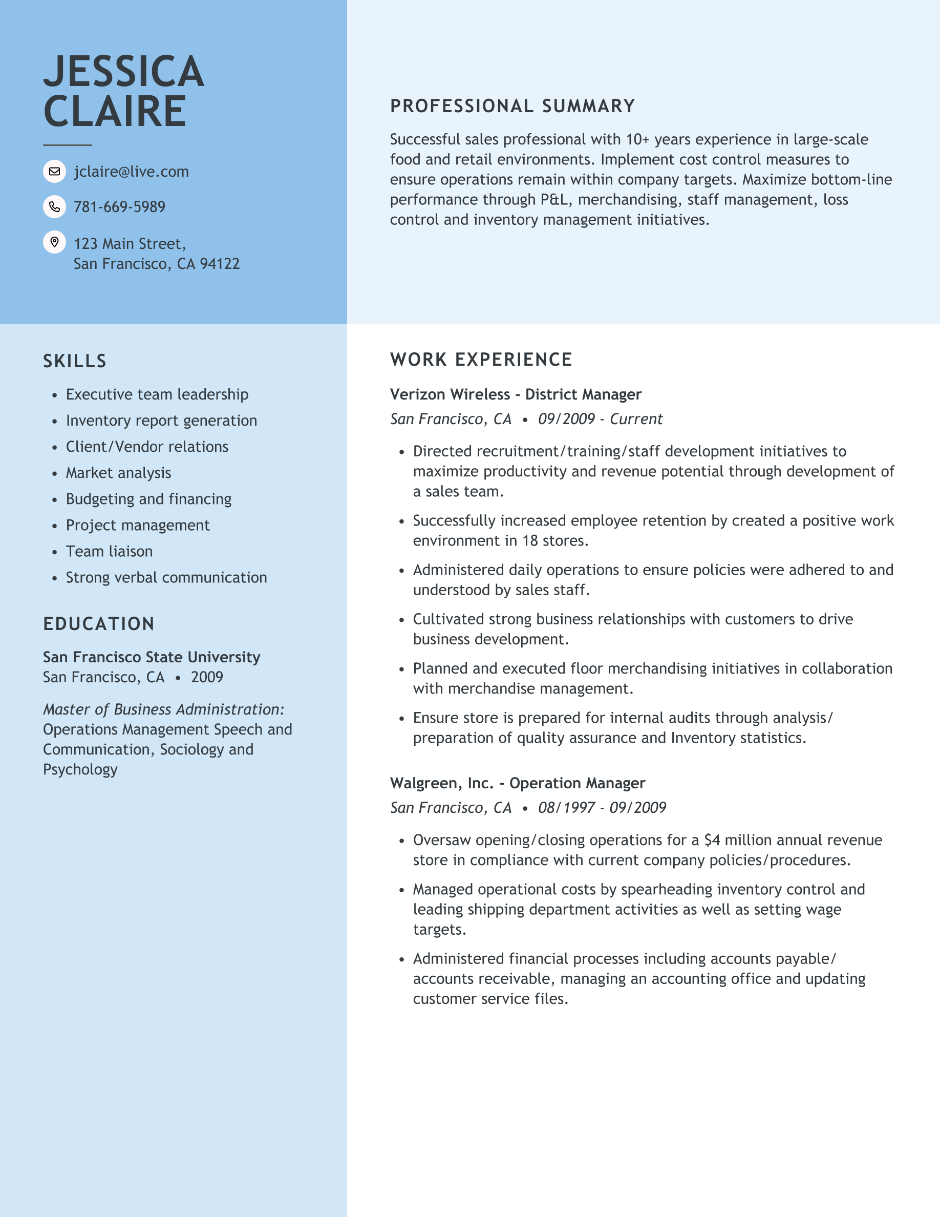 Resume Blue