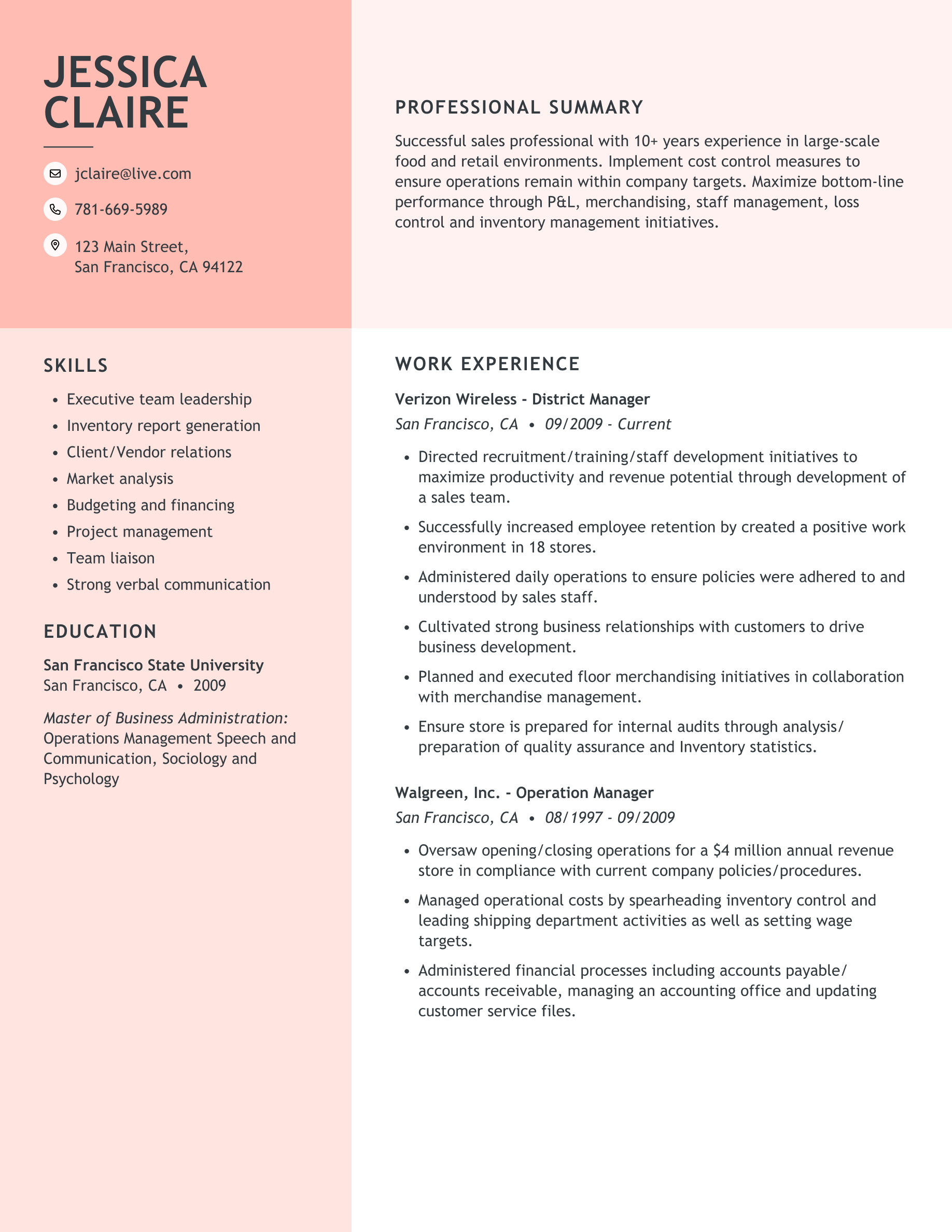 Resume Peach